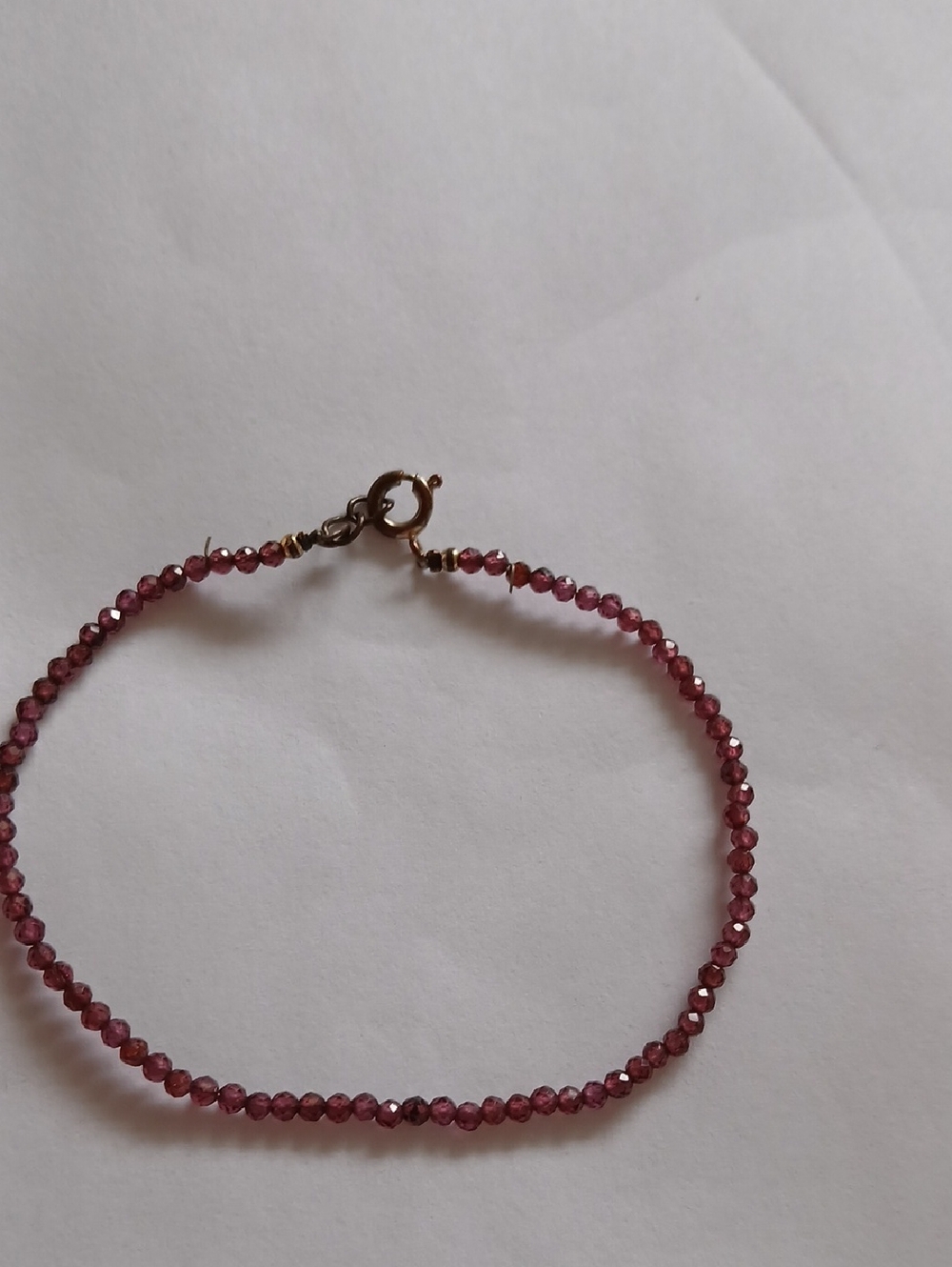 Delicate Pink Garnet Bead Bracelet - Elegant Women’s Jewelry Tourmaline